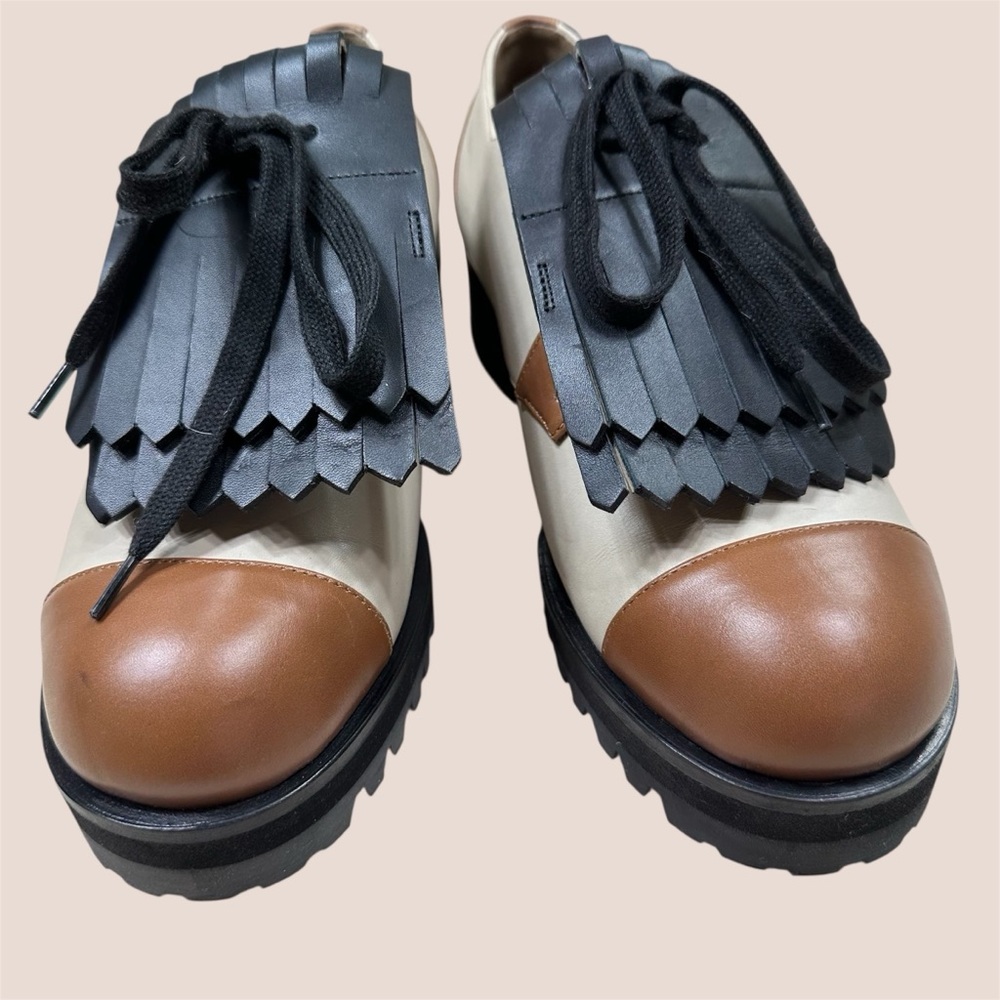 MARNI Colorblock Lace-up Oxford Shoes🌸